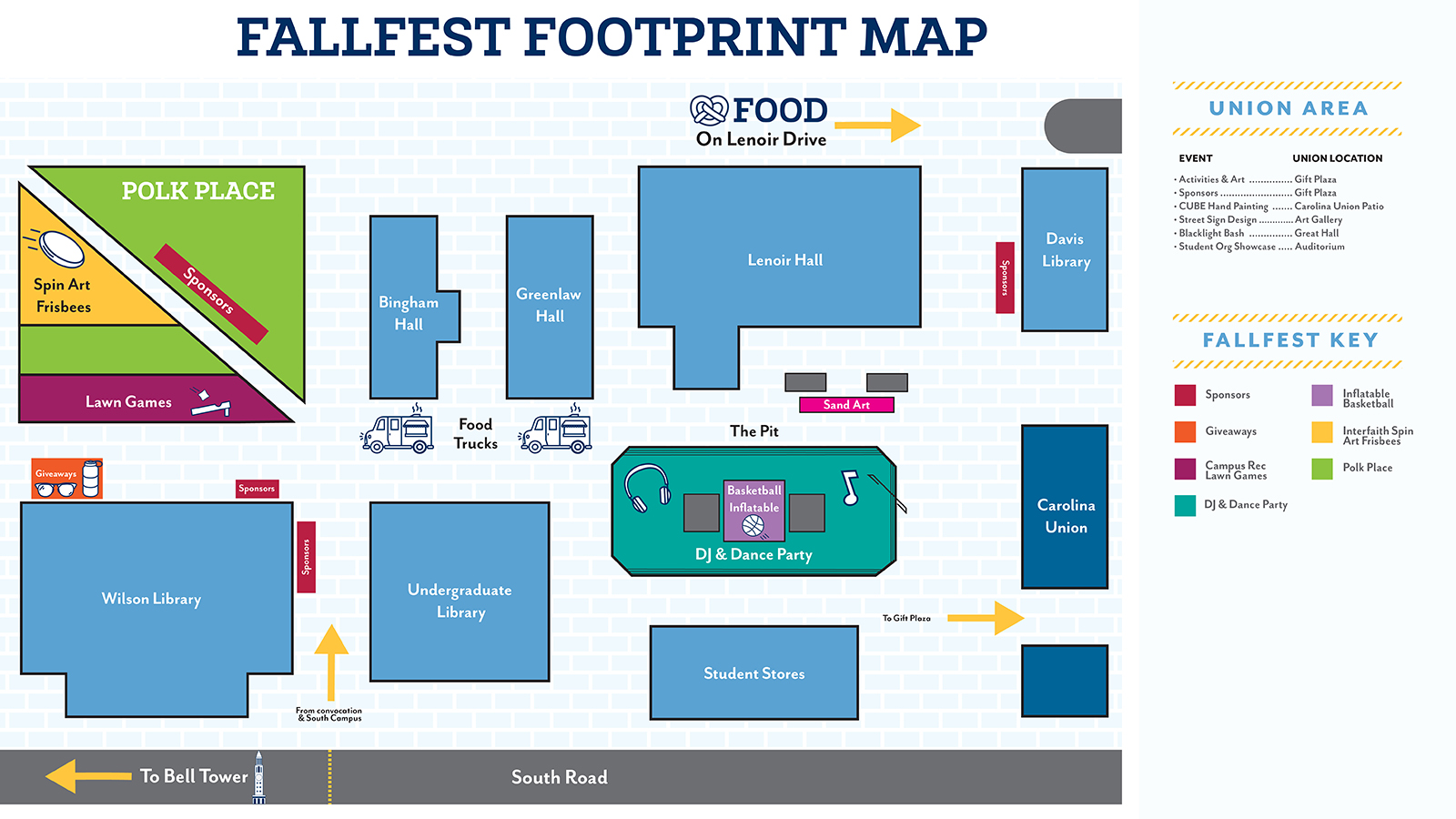 Fallfest 2023 Footprint map graphic.
